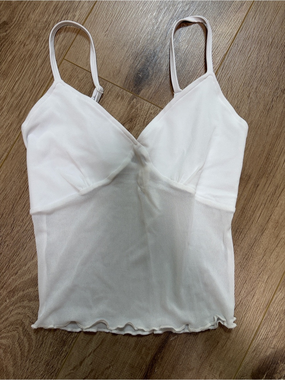Amazon Women's White Mesh Tank Top